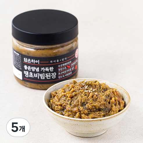 담은차이 좋은양념 가득한 땡초비빔된장, 250g, 5개