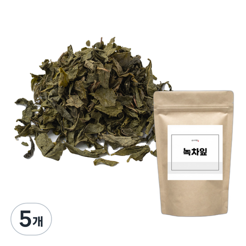 순수다함 녹차잎, 100g, 1개입, 5개