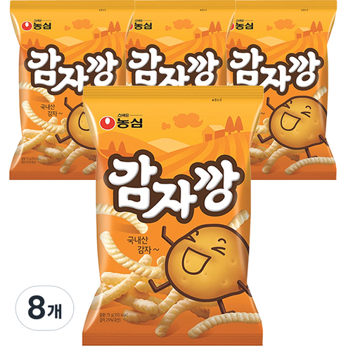 농심 감자깡, 75g, 8개