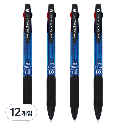 자바펜 제트3볼펜 1.0mm, 블루, 12개입