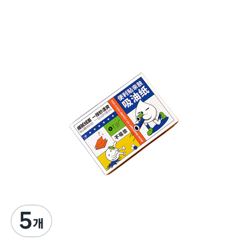 미니맥시 오일 컨트롤 마 기름종이 블루, 100개입, 5개