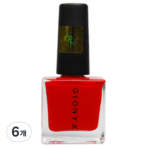 지오닉스 프로페셔널 네일래커 시험용 17ml, 레드, 6개