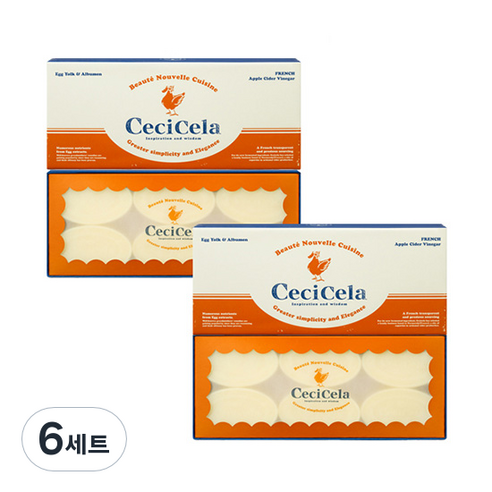 쎄씨쎌라 뷰티바 에그 앤 노르망디 애플시더 비네거 비누 세트, 60g, 36개