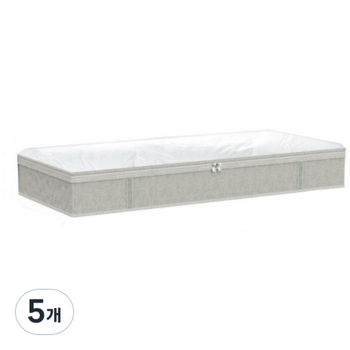 언더베드 이불 정리 옷장 수납함, 그레이, 5개