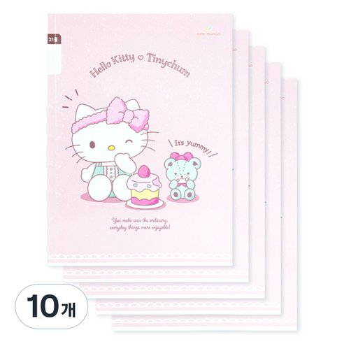 산리오 초등노트 무제 21줄 좁은칸, 헬로키티, 10개