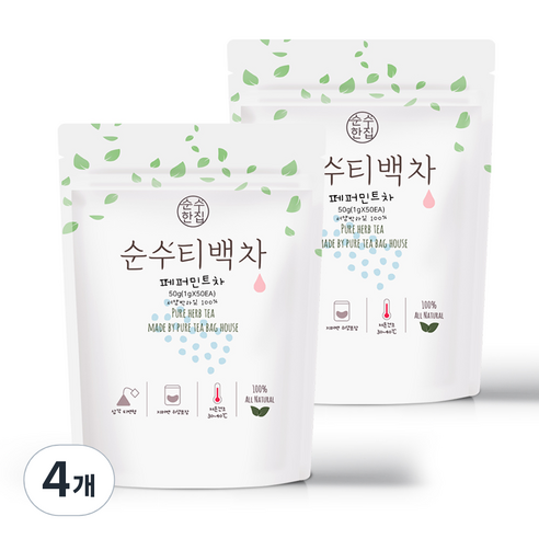 순수한집 페퍼민트 50p, 1g, 50개입, 4개