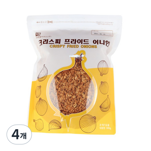 지엔엘커머스 크리스피 프라이드 어니언, 4개, 500g