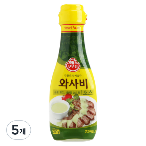 오뚜기 와사비 소스, 250g, 5개