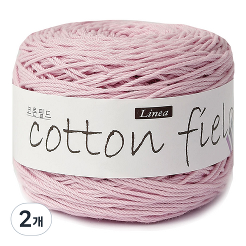 리네아 코튼필드 뜨개실 80g, 342 베이비핑크, 2개