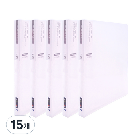 아이콘 컬렉션 클리어 파일 40p, 백색, 15개