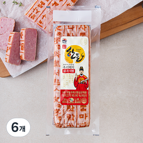 사조 한돈 살코기햄, 350g, 6개