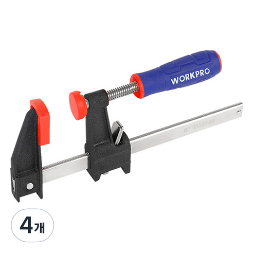 워크프로 고급 스틸퀵클램프 600mm WP232033, 4개