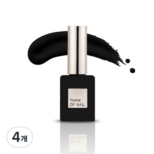 띵크오브네일 퍼펙트 젤네일 8ml, 블랙, 4개