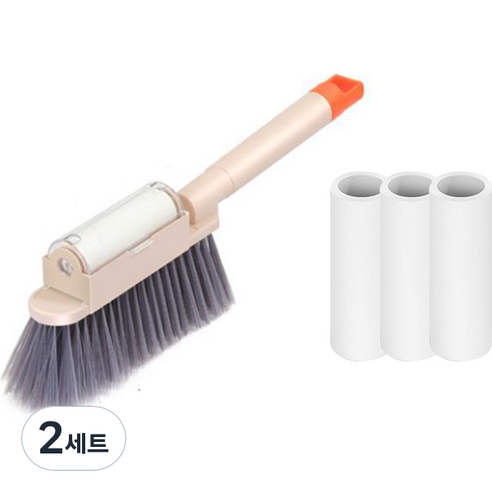 꼬까 먼지 제거 멀티 브러쉬 리필 크리너 3롤 세트, 베이지, 2세트