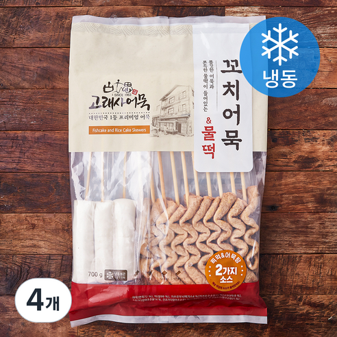 고래사어묵 꼬치어묵 & 물떡 (냉동), 700g, 4개