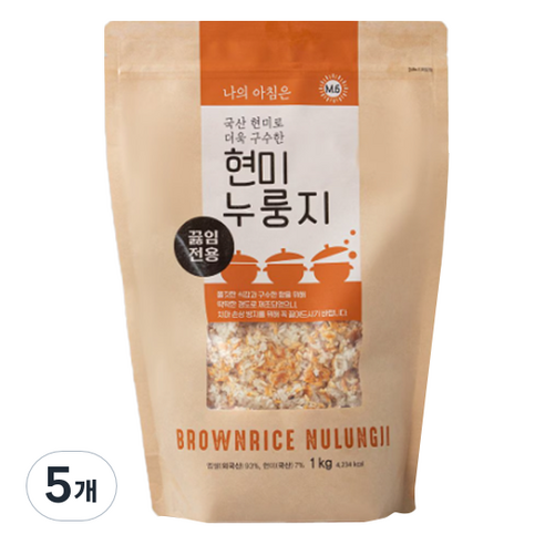 태광푸드 현미 누룽지, 1kg, 5개