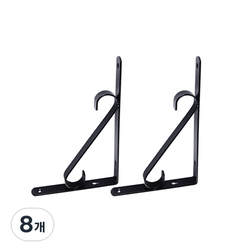 E.T.SHOP 싱글S 선반대, 블랙, 8개
