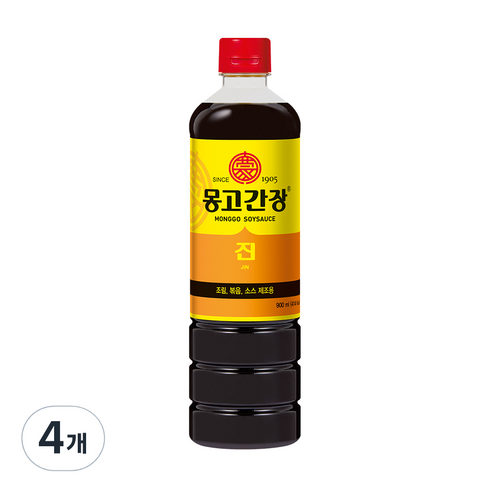 몽고식품 마산 몽고 진간장, 900ml, 4개