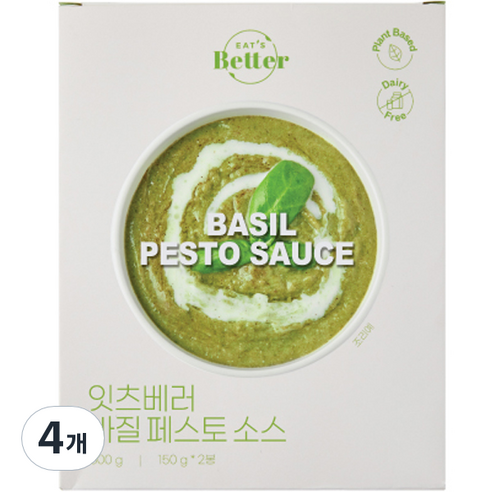 잇츠베러 바질 페스토 소스 2p, 300g, 4개