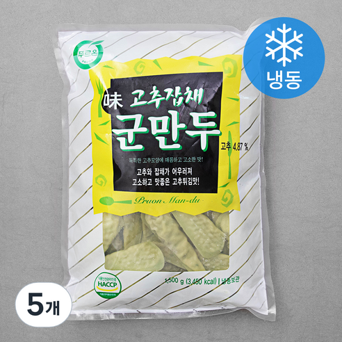 푸르온 맛 고추잡채 군만두 (냉동), 1500g, 5개