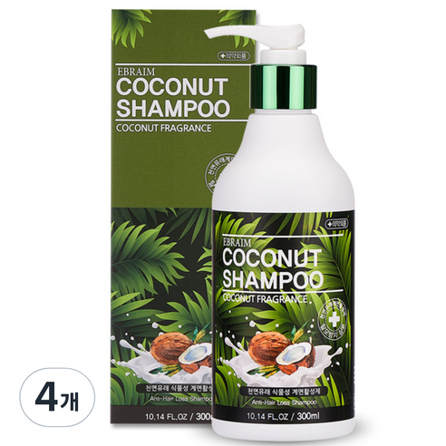 에브라임 코코넛샴푸, 300ml, 4개