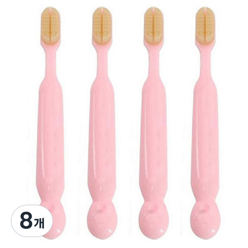 베이비 실리콘칫솔 4p, 신핑크, 8개, 1개입