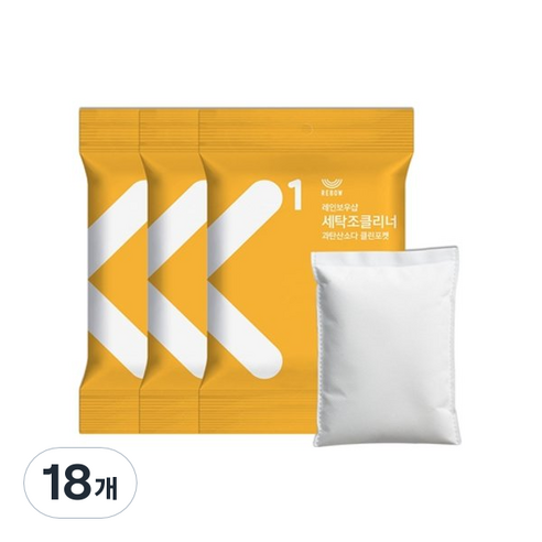 레인보우샵 세탁조클리너 클린포켓, 400g, 18개