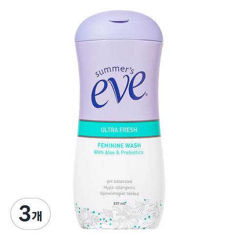 써머스이브 울트라 프레쉬 페미닌 워시, 237ml, 3개