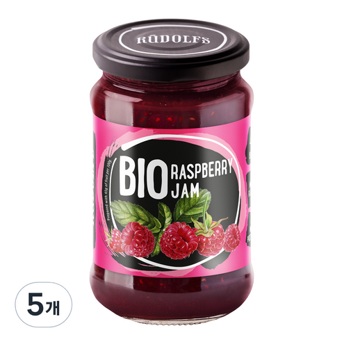 루돌프 유기농 라즈베리잼, 400g, 5개