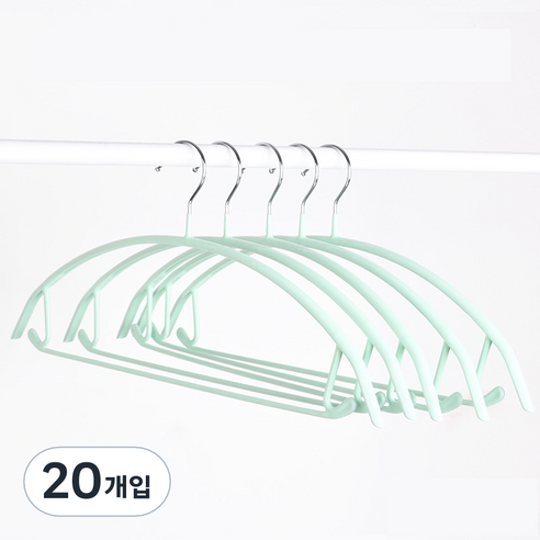 메종디망쉬 다용도 논슬립 파스텔 옷걸이, 그린, 20개입