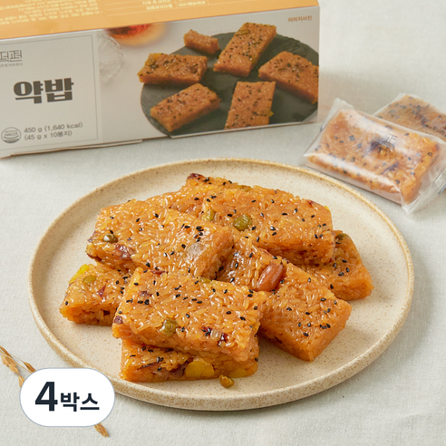 떡편 갓 만든 약밥, 45g, 10개입, 4박스