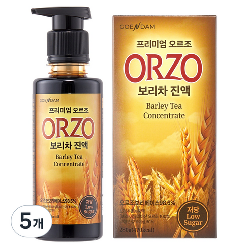 고은담 프리미엄 오르조 저당 보리차 진액, 280g, 5개