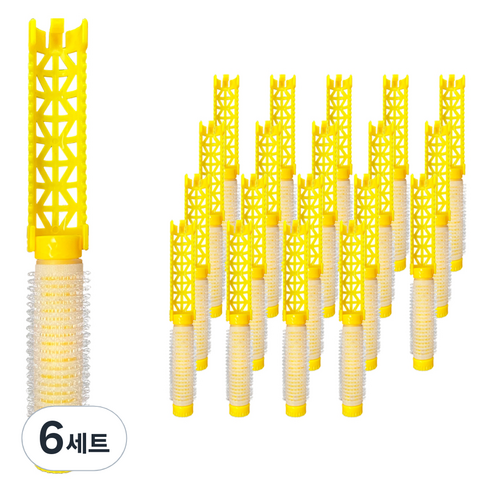 그레이거 뿌리펌 롯드 구르프 20p 세트 M, 6세트, 옐로우