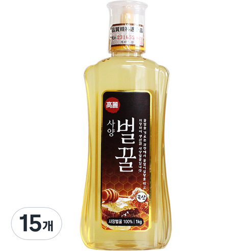 고려 사양 벌꿀, 1kg, 15개