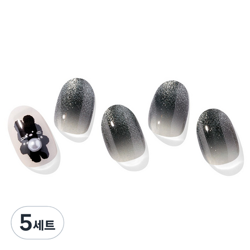 오호라 N 버니 네일스티커 세트, 블랙, 5세트