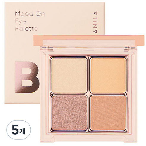 바닐라코 비바이바닐라 무드 온 아이 팔레트 7g, 03 멜로우 베이지, 5개