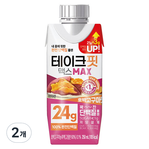 테이크핏 맥스 호박고구마맛 프로틴, 250ml, 2개