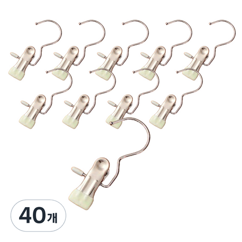 블체 스텐 후크 클립, 베이지, 40개