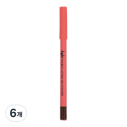 키보 더블래스팅 젤 펜슬 아이라이너 0.5g, 6개, 월넛브라운