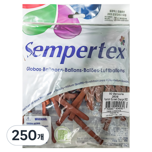 셈퍼텍스 요술풍선 260S, 썬셋오렌지, 5세트