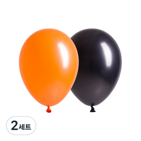 셈퍼텍스 풍선 13cm 2종 x 100p 세트, 펄오렌지, 펄블랙, 2세트