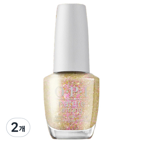 오피아이 네이처스트롱 컬러 매니큐어, NAT031 Mind full of Glitter, 2개, 15ml