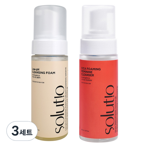 솔루티오 시카 포밍 여성청결제 150ml + 약산성 클렌저 150ml 세트, 3세트