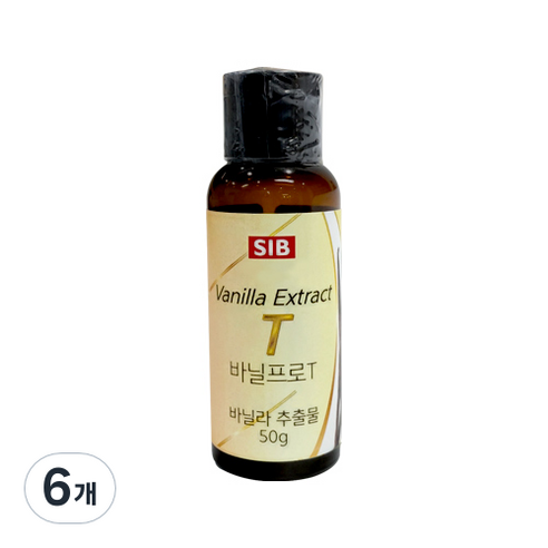 SIB선인 바닐프로T 베이킹재료, 50g, 6개