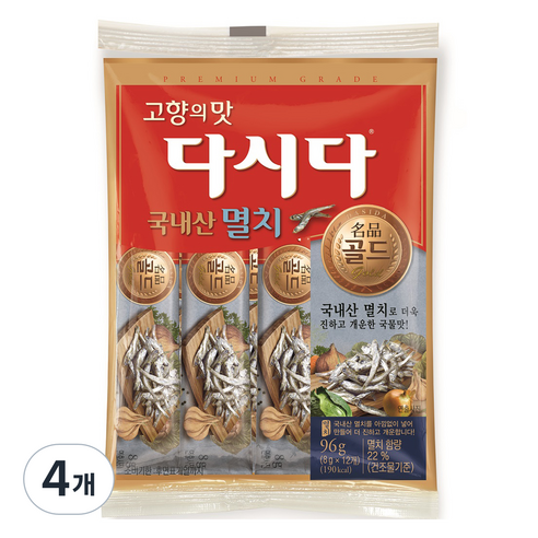다시다 멸치, 96g, 4개