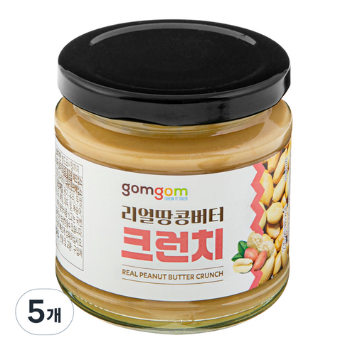 곰곰 리얼 땅콩버터 크런치, 230g, 5개