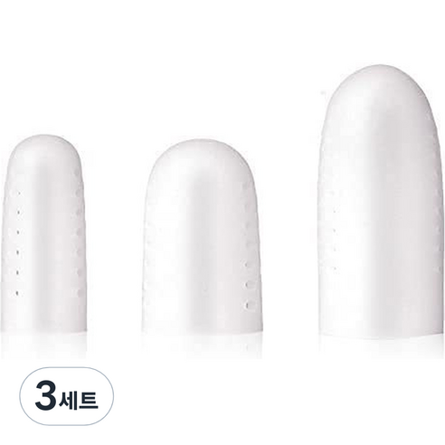 바이미 통기성 실리콘 발가락 보호 쿠션 캡 3종 x 2p 세트 화이트, 3세트