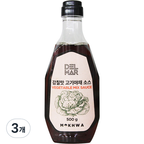 딜리셔스마켓 감칠맛 고기야채 소스, 3개, 500g