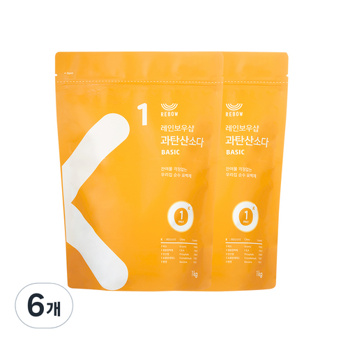 레인보우샵 K1 과탄산소다 베이직, 1kg, 6개