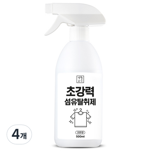 생활공식 초강력 탈취 오리지널 섬유탈취제, 500ml, 4개